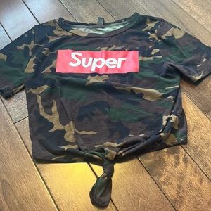 Super camouflage crop top woman’s